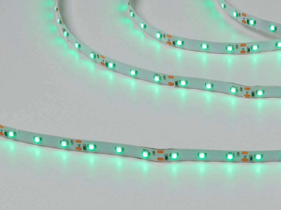 Светодиодная лента 3528, 60 LED/м, 4,8 Вт/м, 12В , IP20, Цвет: Зеленый, SWG360-12-4.8-G-M