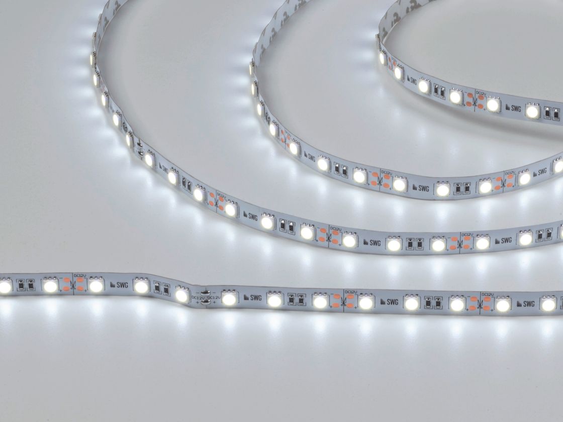 Светодиодная лента 5050, 60 LED/м, 14,4 Вт/м, 12В , IP20, Цвет: Ультрахолодный, SWG560-12-14.4-UW-M