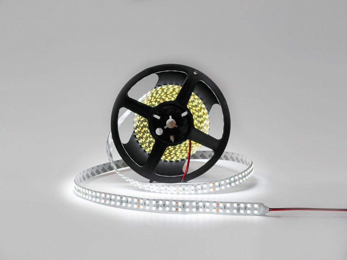 Светодиодная лента 3528, 240 LED/м, 19,2 Вт/м, 24В , IP20, Цвет: Холодный белый, SWG3240-24-19.2-W-M