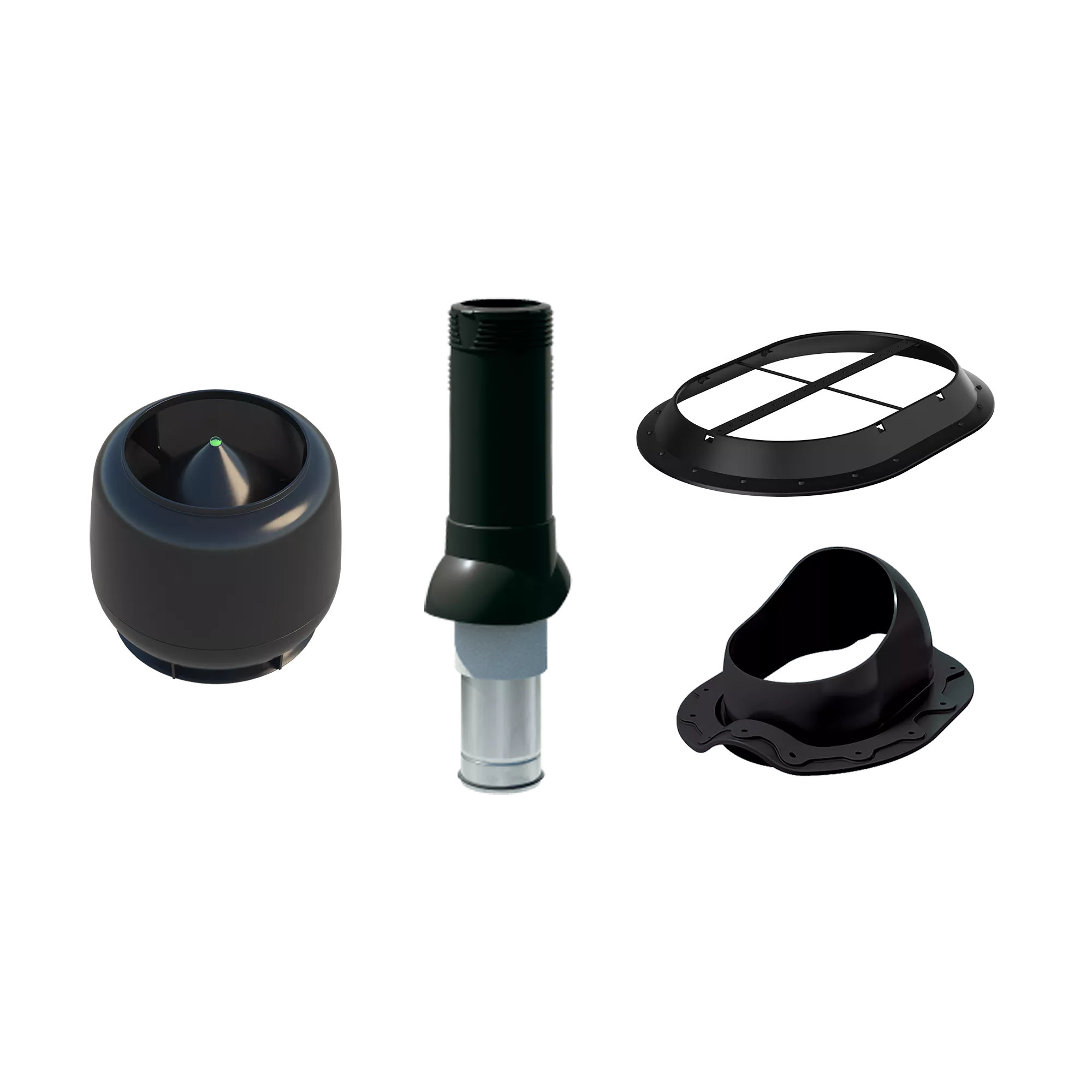 Комплект вентиляции Монтеррей 125/160, черный, шт
