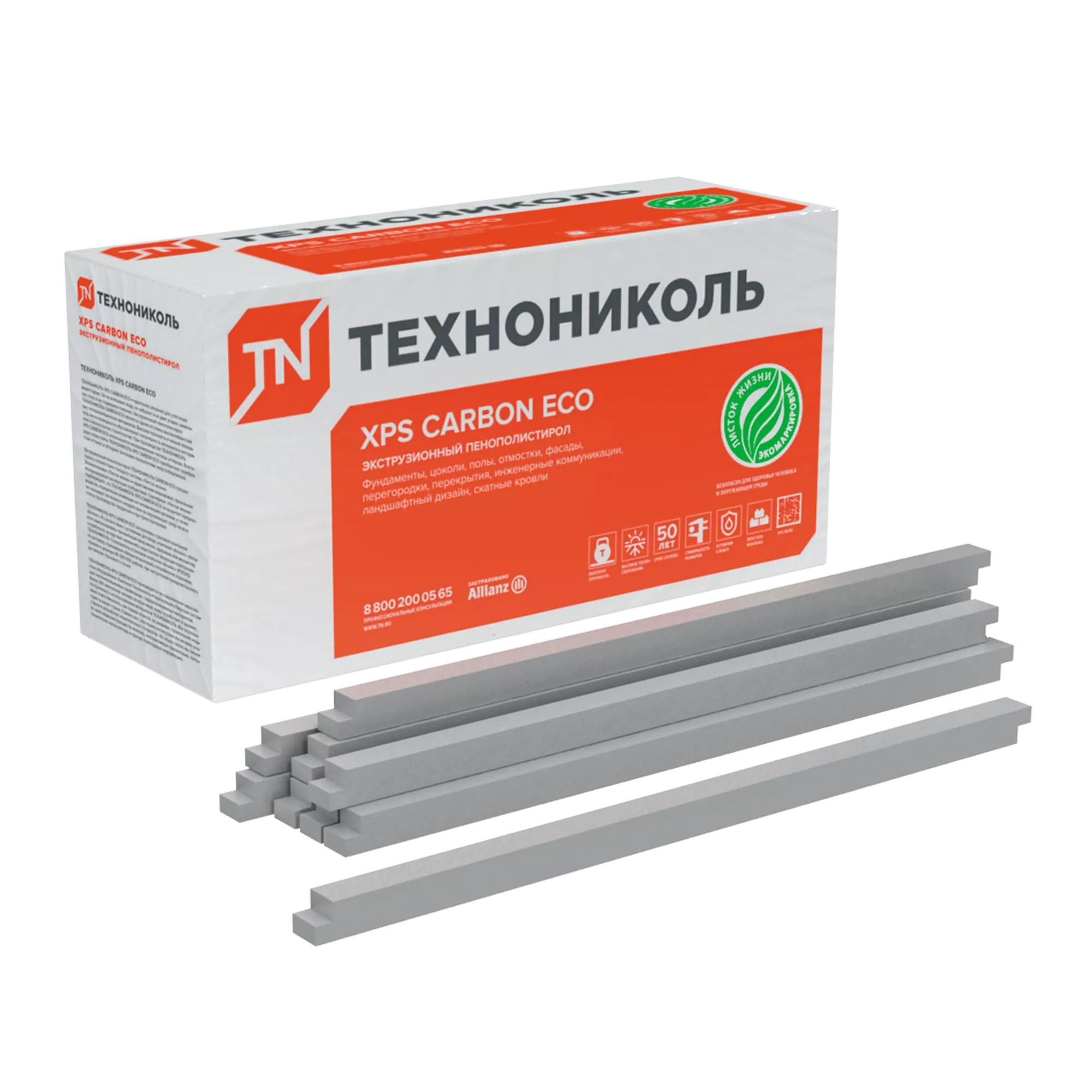 БРУСКИ XPS CARBON ECO 1180х50х50-L (96 шт)