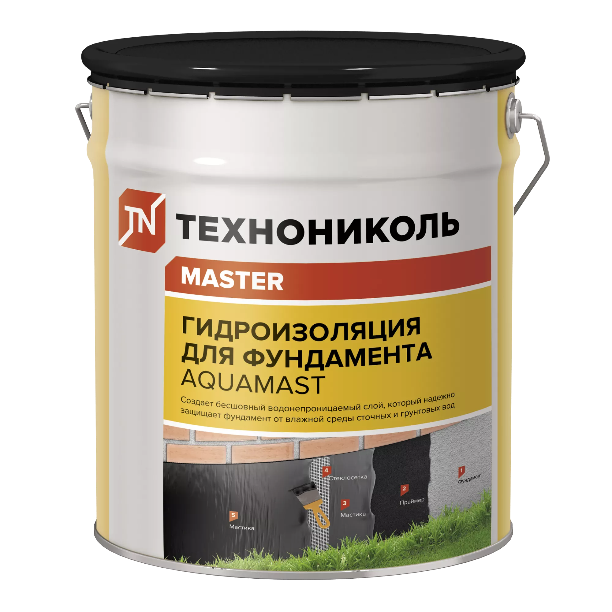 Мастика битумная AquaMast ведро 18кг